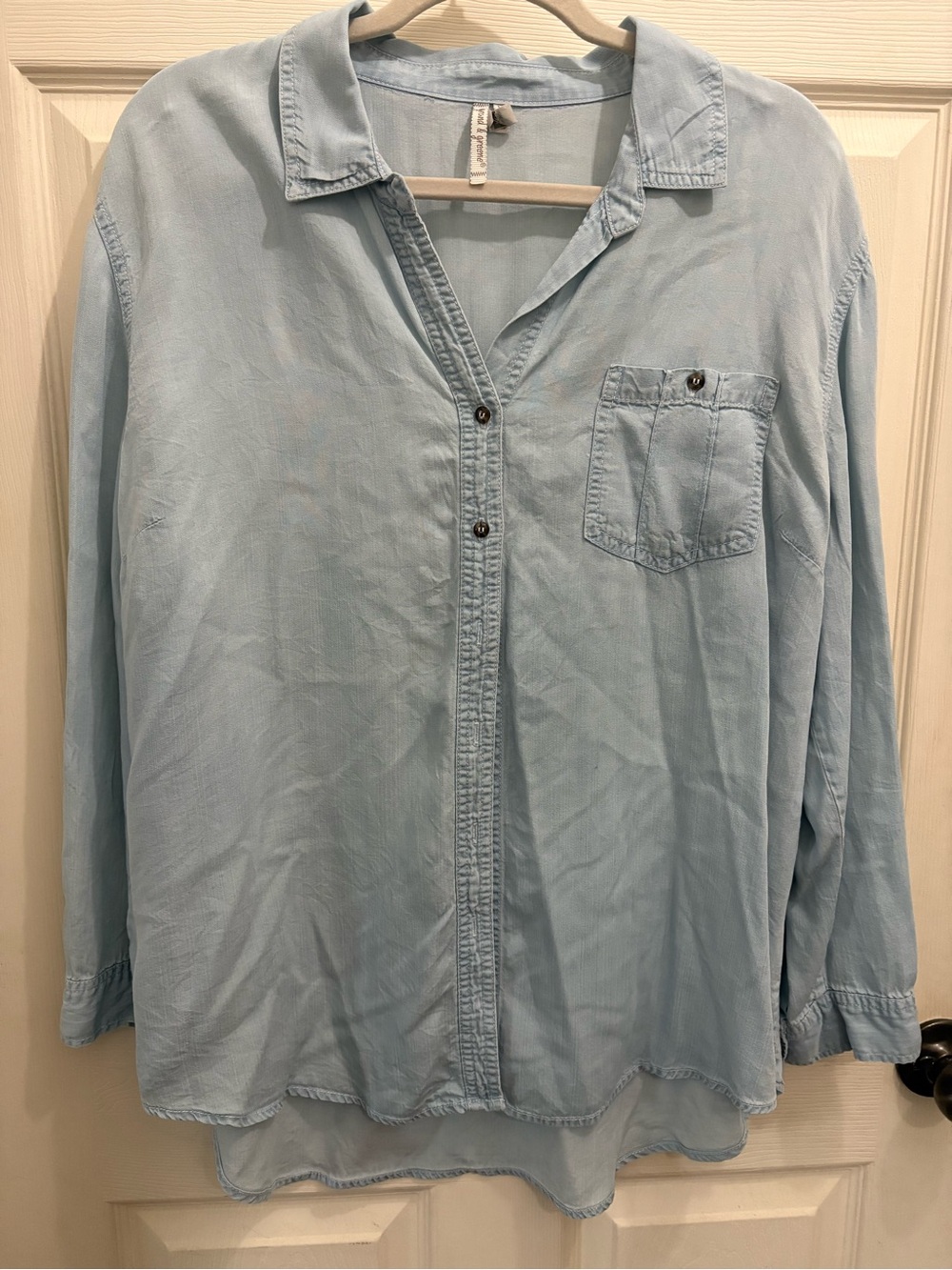 Grand & Greene 100% Tencel Chambray Button Down Shirt XL